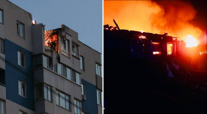 РФ атаковала дронами Харьков и Прилуки: вспыхнули пожары, погибли люди