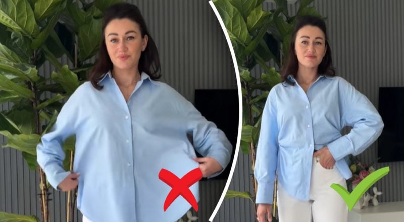 Як зробити зі звичайної сорочки трендову всього за одну хвилину - лайфхак