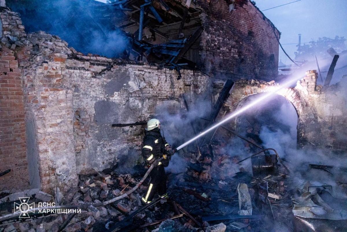 Наслідки дронового удару по Харківщині Наслідки дронового удару по Харківщині