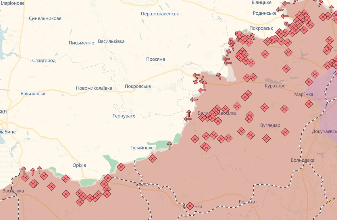 Покровск, Орехов, Гуляйполе будут в августе-сентябре под постоянным давлением России, отметил Свитан
