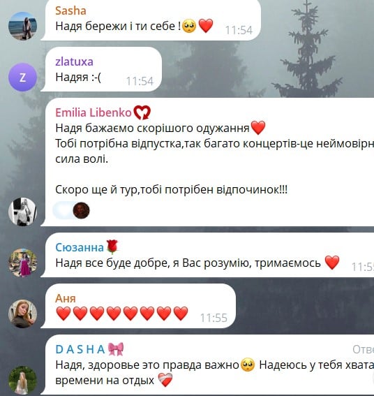 Надю Дорофееву поддержали фанаты Надю Дорофееву поддержали фанаты