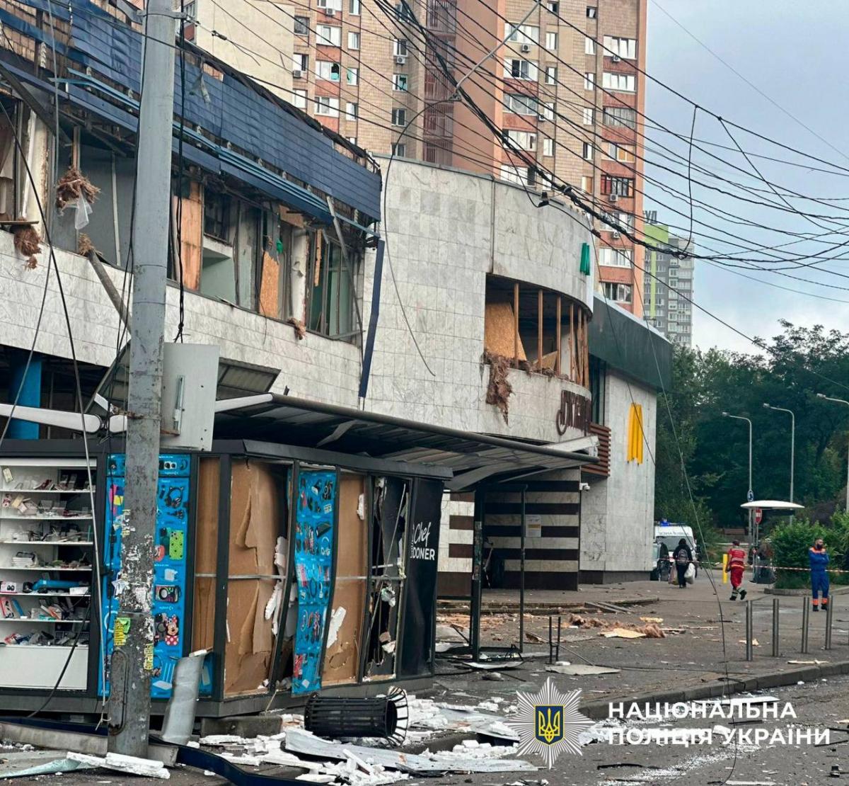 Последствия ночной атаки на Киев