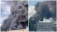 У РФ прилетіло по хімпідприємству: величезний стовп диму на місці потужної пожежі