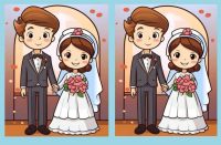 Супертест на IQ: знайдіть 3 відмінності на картинках із молодятами за 29 секунд