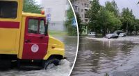 Вода заливає салони авто: один з обласних центрів серйозно підтопило