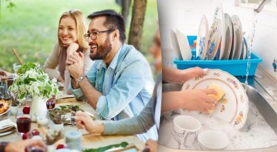 Мытье посуды, кухня, гости Мытье посуды, кухня, гости