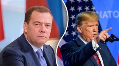 Трамп відповів Медведєву після його погроз США війною Трамп відповів Медведєву після його погроз США війною