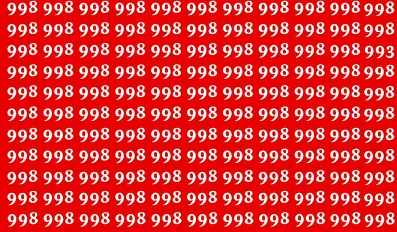 Ребус для тих, у кого чудовий зір: треба за 6 секунд знайти цифри 993