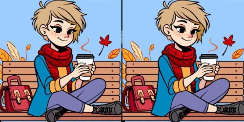 Незвичайний ребус: знайдіть 3 відмінності на картинці з дівчиною-кавоманкою за 19 с