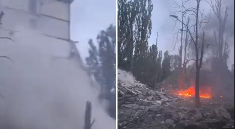 У Києві - "приліт" у житловий будинок: склався цілий під'їзд, під завалами люди