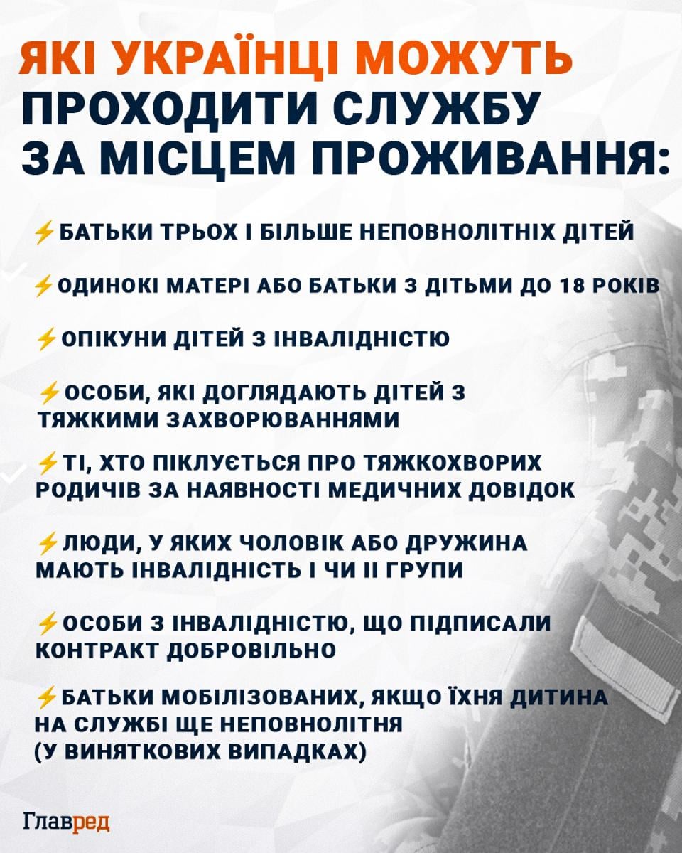 Які українці можуть проходити службу за місцем проживання