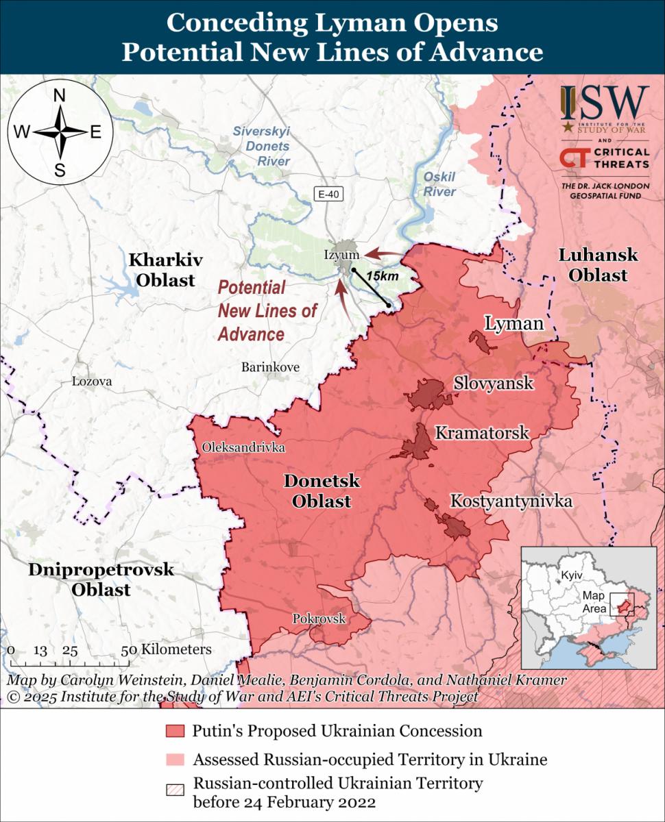 Чим загрожує Україні втрата Донбасу - карти ISW