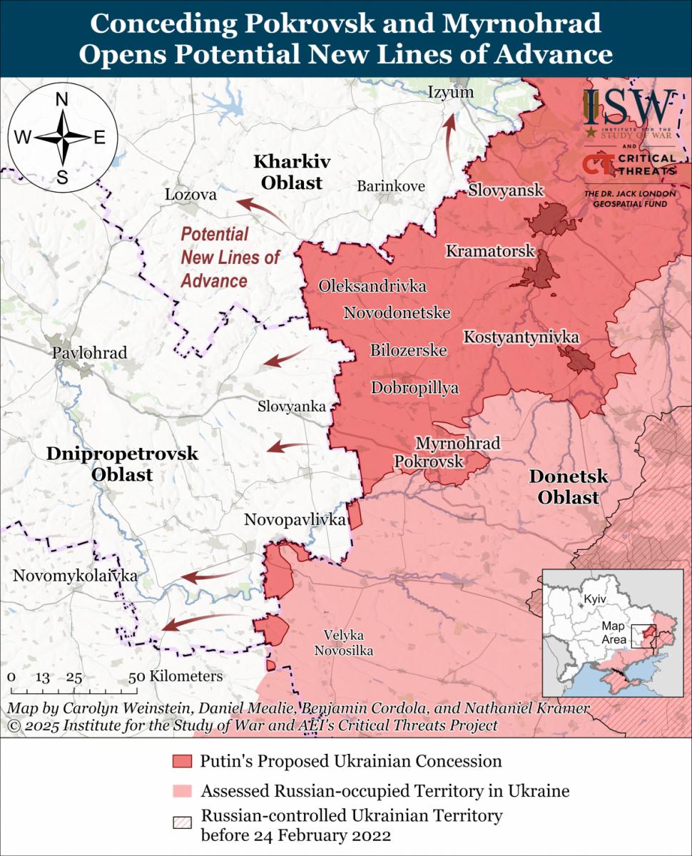 Чим загрожує Україні втрата Донбасу - карти ISW