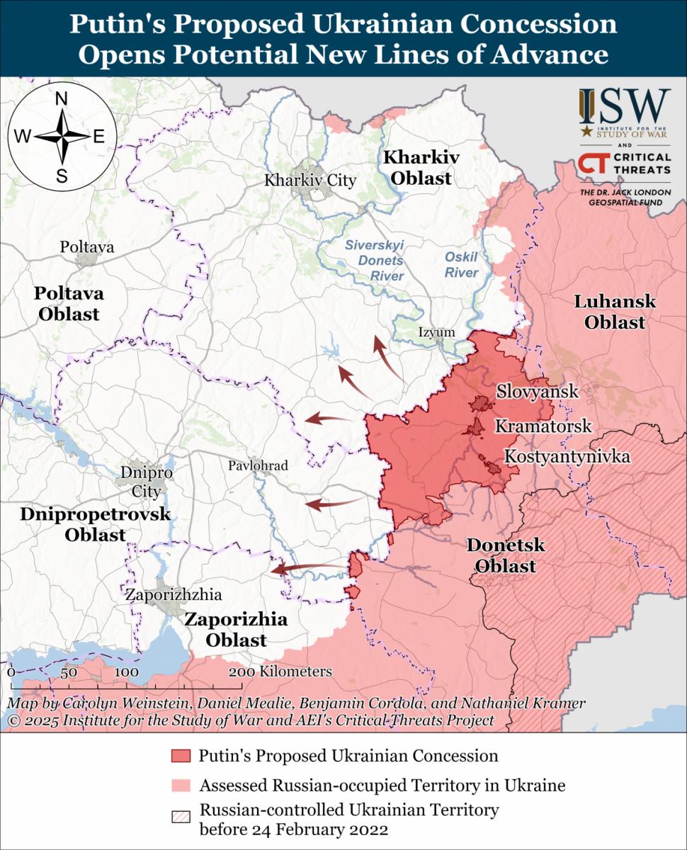 Чим загрожує Україні втрата Донбасу - карти ISW