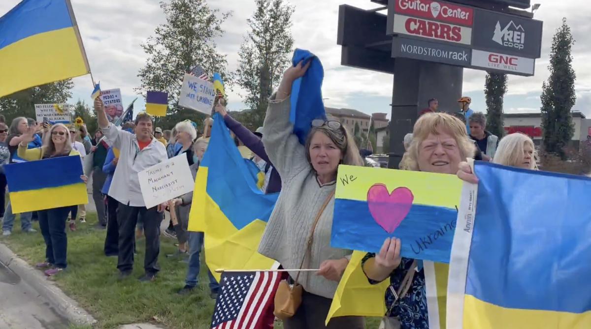 Проукраїнський мітинг на Алясці 15 серпня 2025