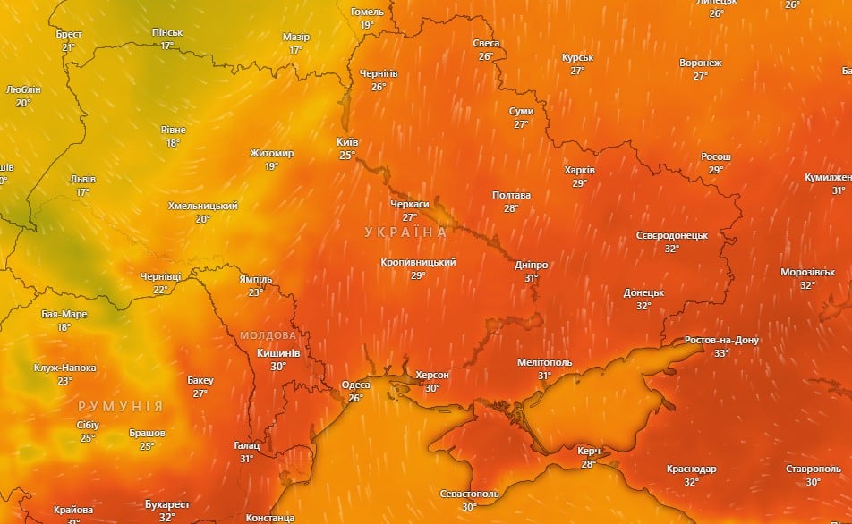 Прогноз погоди в Україні на 22 серпня Прогноз погоди в Україні на 22 серпня