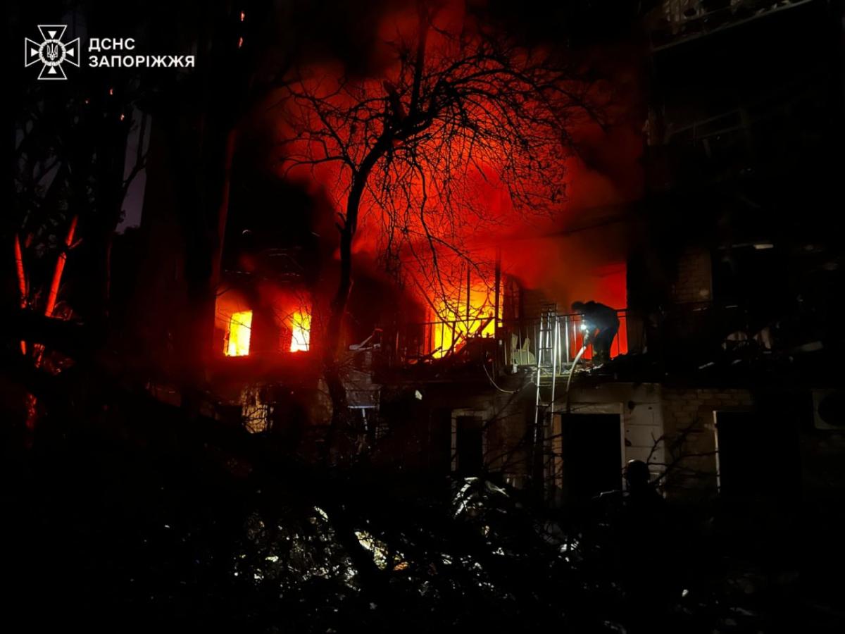 Наслідки удару РФ по Запоріжжю в ніч на 30 серпня 2025 року