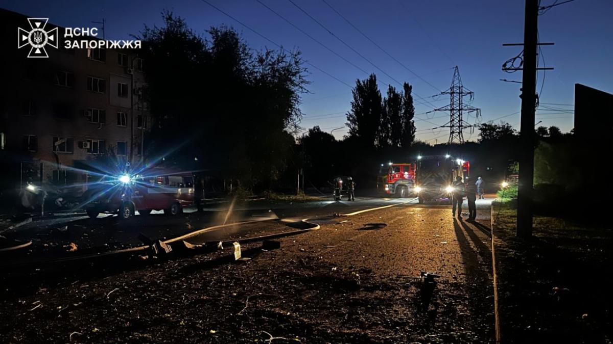 Наслідки удару РФ по Запоріжжю в ніч на 30 серпня 2025 року