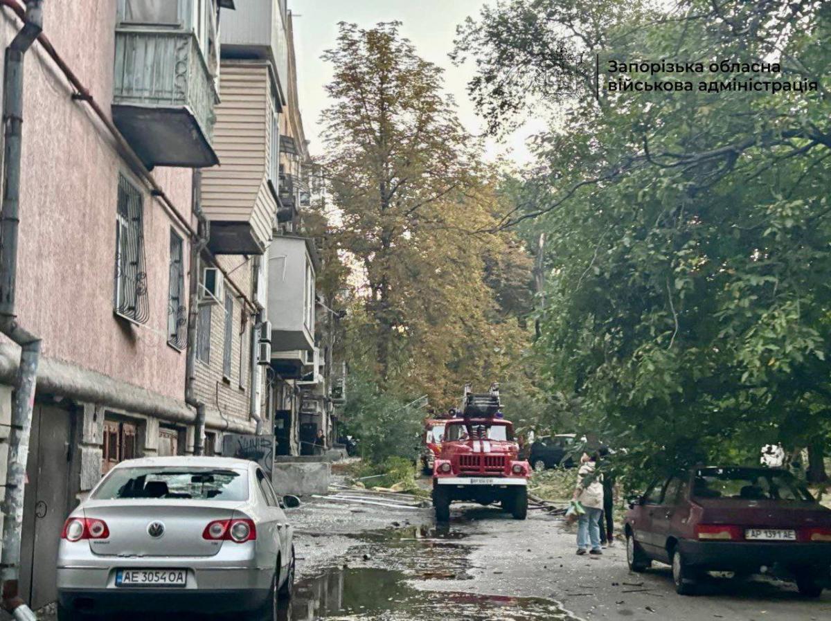 Наслідки удару РФ по Запоріжжю в ніч на 30 серпня 2025 року