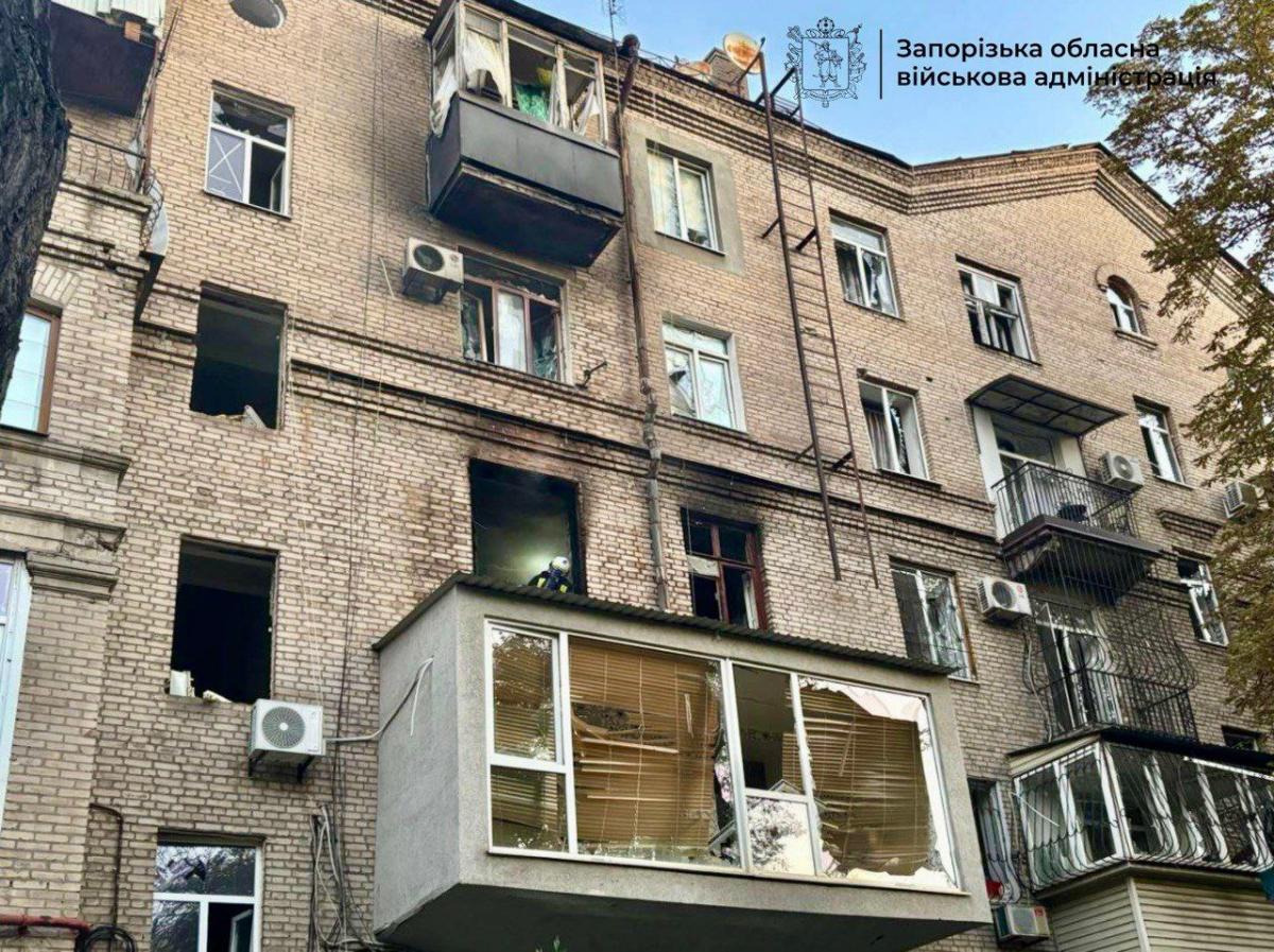 Наслідки удару РФ по Запоріжжю в ніч на 30 серпня 2025 року