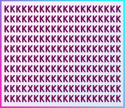 Ребус для тех, у кого отличное зрение: надо за 5 секунд найти букву X