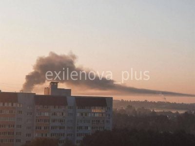 Вибухи в Брянську, стовп диму в районі нафтобази Вибухи в Брянську, стовп диму в районі нафтобази