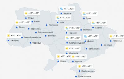 Погода в Украине 13 августа Погода в Украине 13 августа