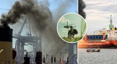 ВСУ, порт, пожар, корабли ВСУ, порт, пожар, корабли