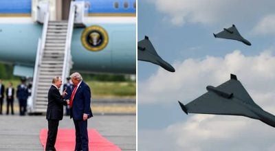 Трамп, Путин, дрон Трамп, Путин, дрон