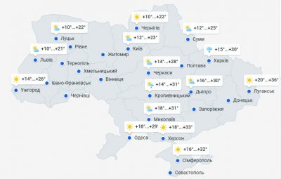 Прогноз погоди в Україні на 18 серпня Прогноз погоди в Україні на 18 серпня