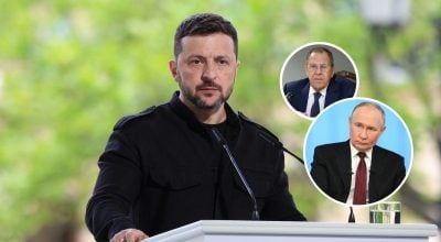Зеленський, Путин, Лавров Зеленський, Путин, Лавров