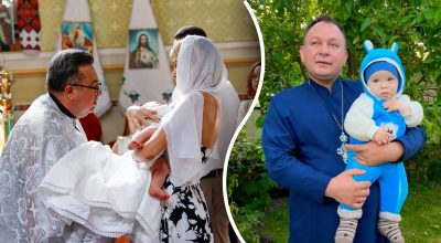Крещение ребенка, священник Алексей Филюк Крещение ребенка, священник Алексей Филюк