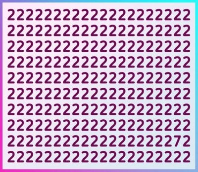 Де цифра 7 серед суцільних двійок: треба бути "генієм головоломок", щоб її помітити