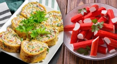 Рулет із крабовими паличками - рецепт Рулет із крабовими паличками - рецепт