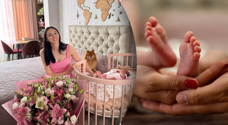 "Круассанчик": звездная прыгунья впервые показала лицо двухмесячной дочери