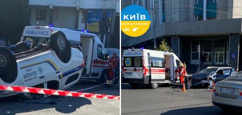 Авто перевернулось на крышу: в Киеве произошло смертельное ДТП с полицейскими