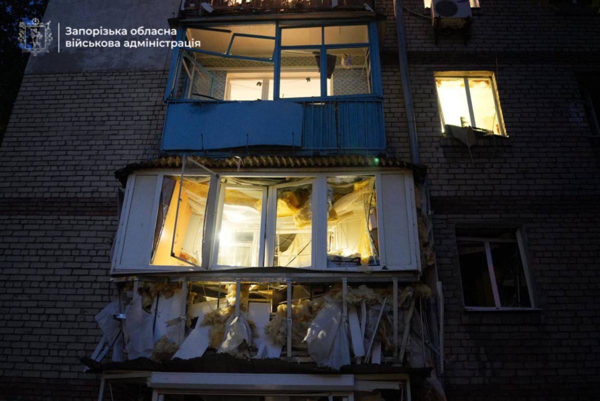 Атака дронов по Запорожью 6 сентября Атака дронов по Запорожью 6 сентября