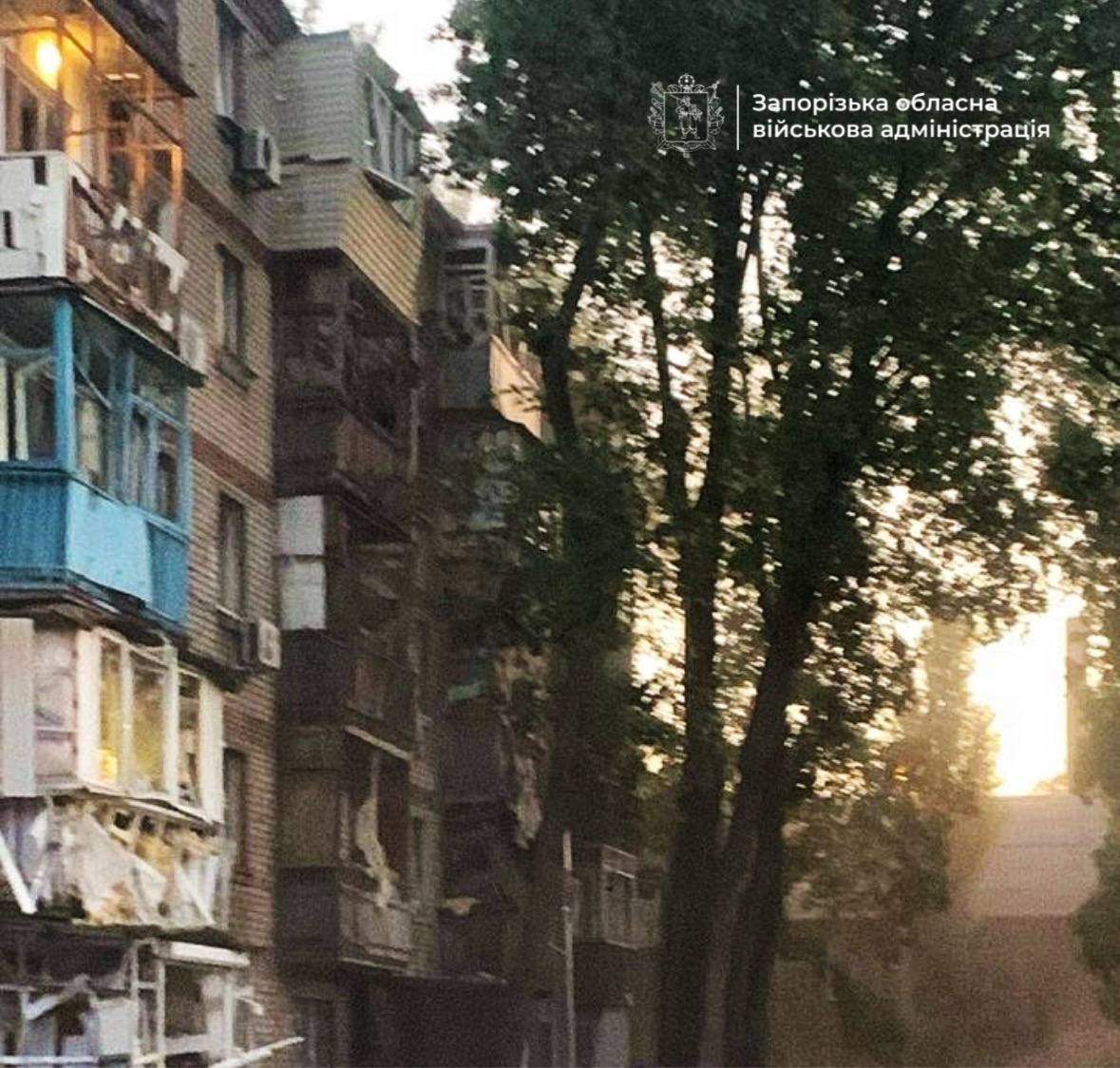 Атака дронов по Запорожью 6 сентября Атака дронов по Запорожью 6 сентября