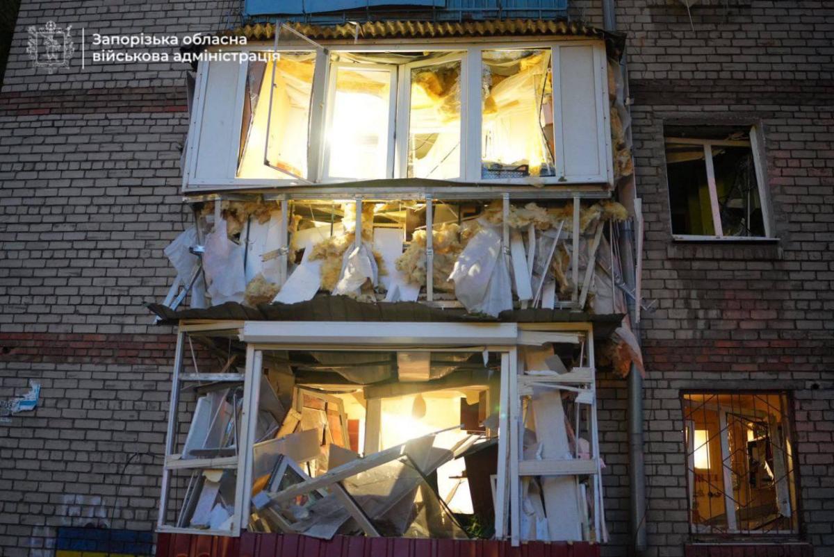 Атака дронов по Запорожью 6 сентября Атака дронов по Запорожью 6 сентября