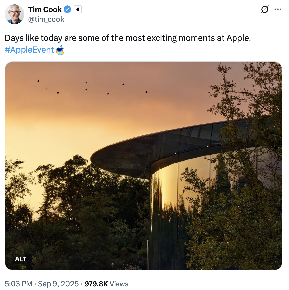 Тим Кук о презентации Apple