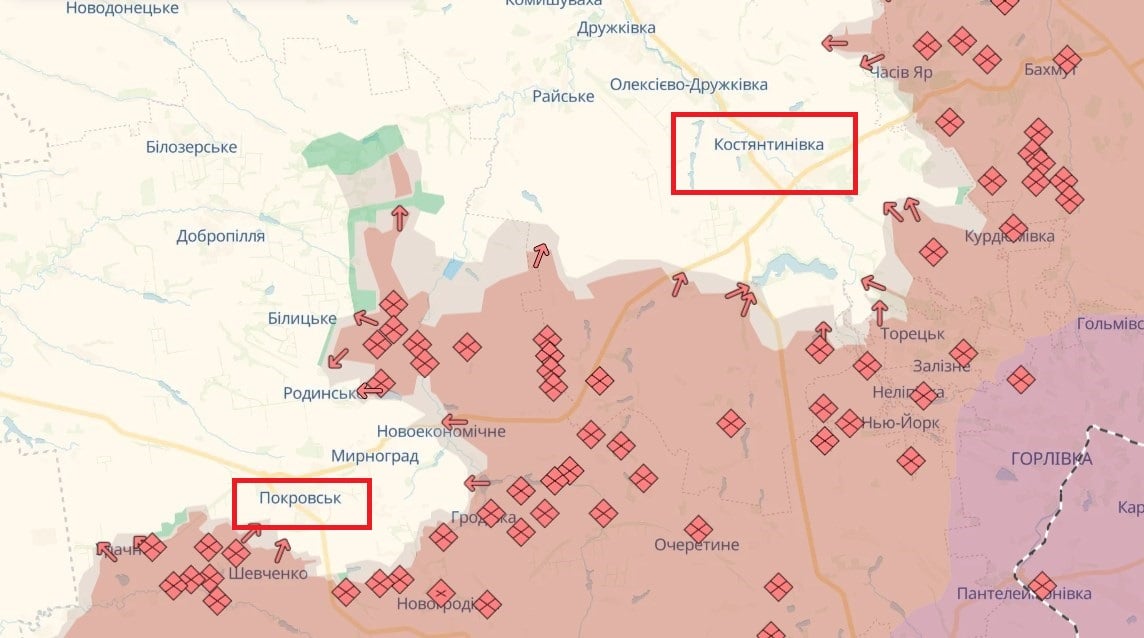 Покровск и Константиновка Покровск и Константиновка