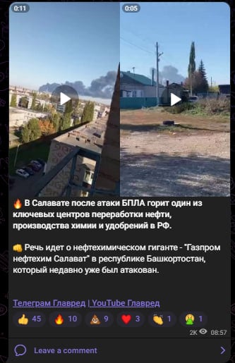 Скрин из тг