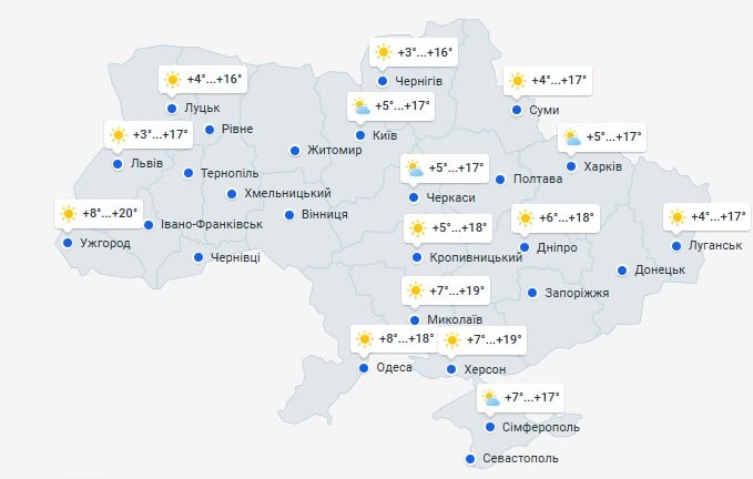 Погода в Украине 27 сентября