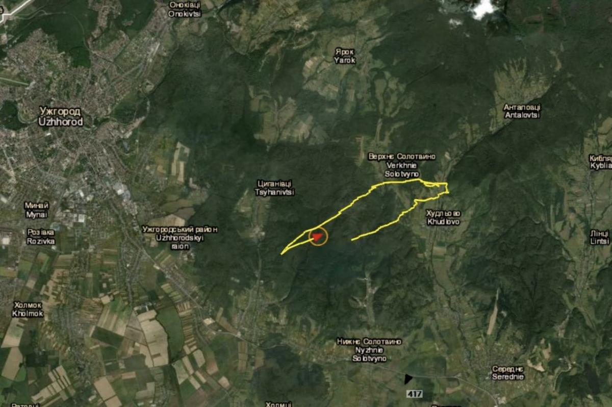 Проліт угорського дрона над Україною 26 вересня