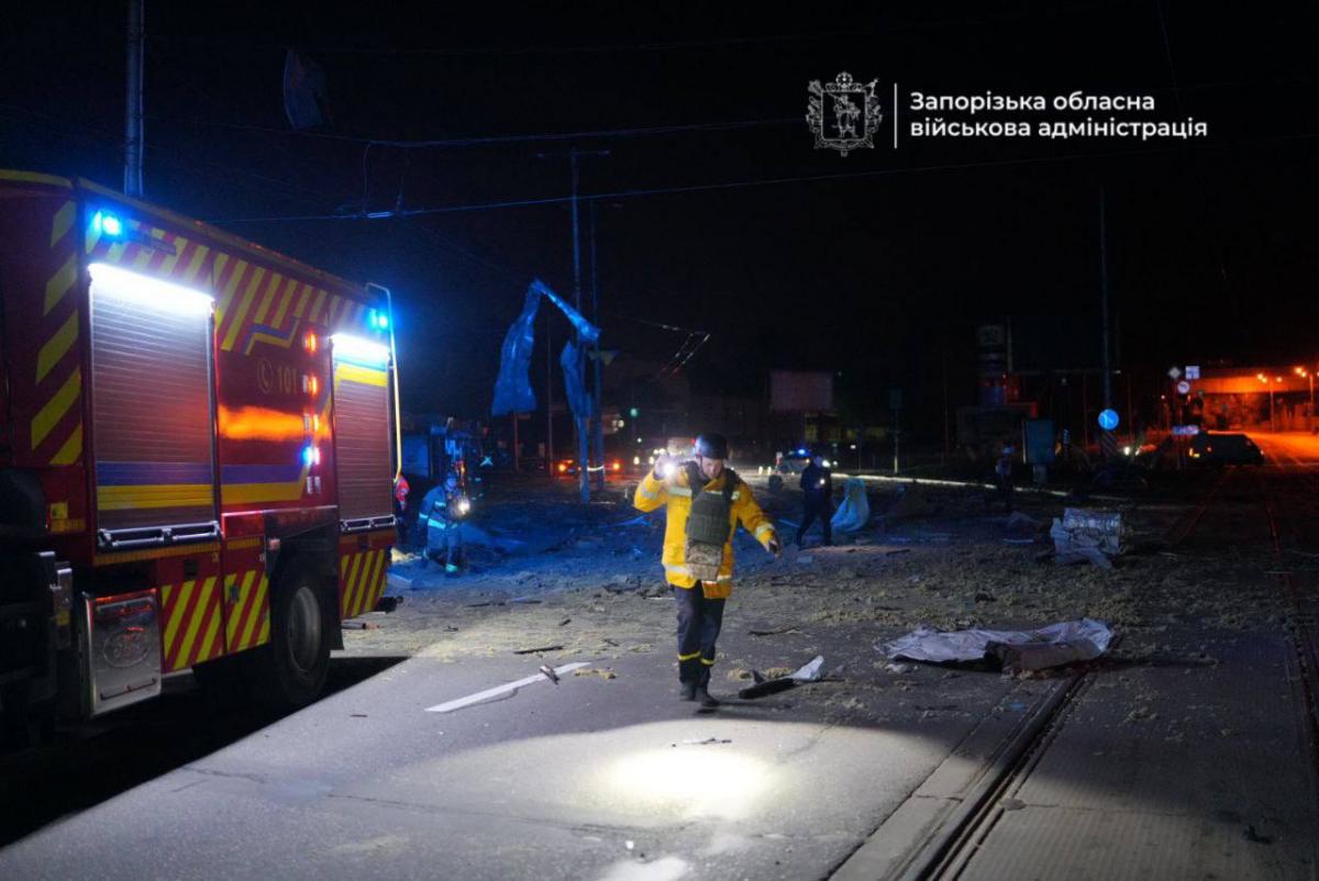 Наслідки удару по Запоріжжю