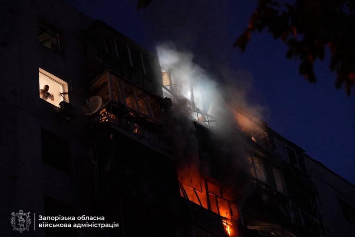 Наслідки удару по Запоріжжю