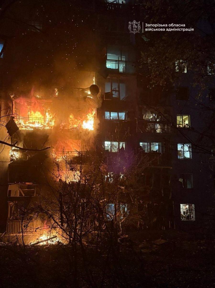 Наслідки удару по Запоріжжю