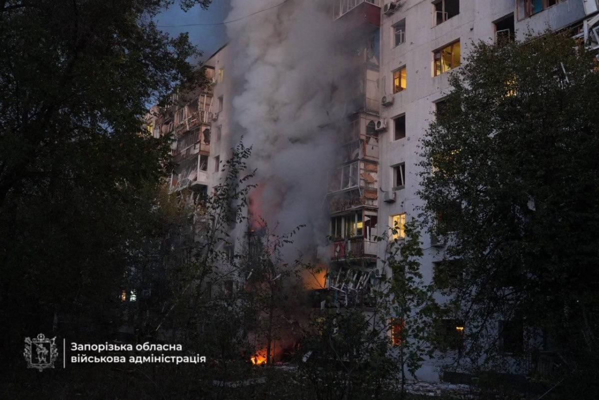 Наслідки удару по Запоріжжю