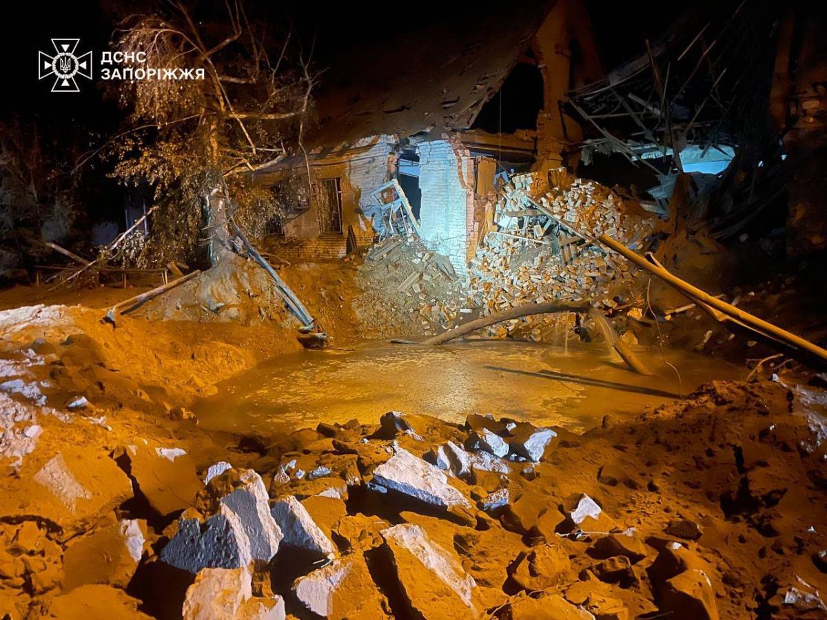 Наслідки удару по Запоріжжю
