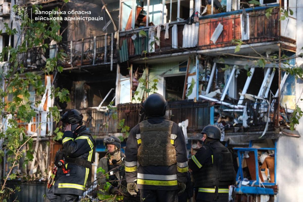 Наслідки удару по Запоріжжю